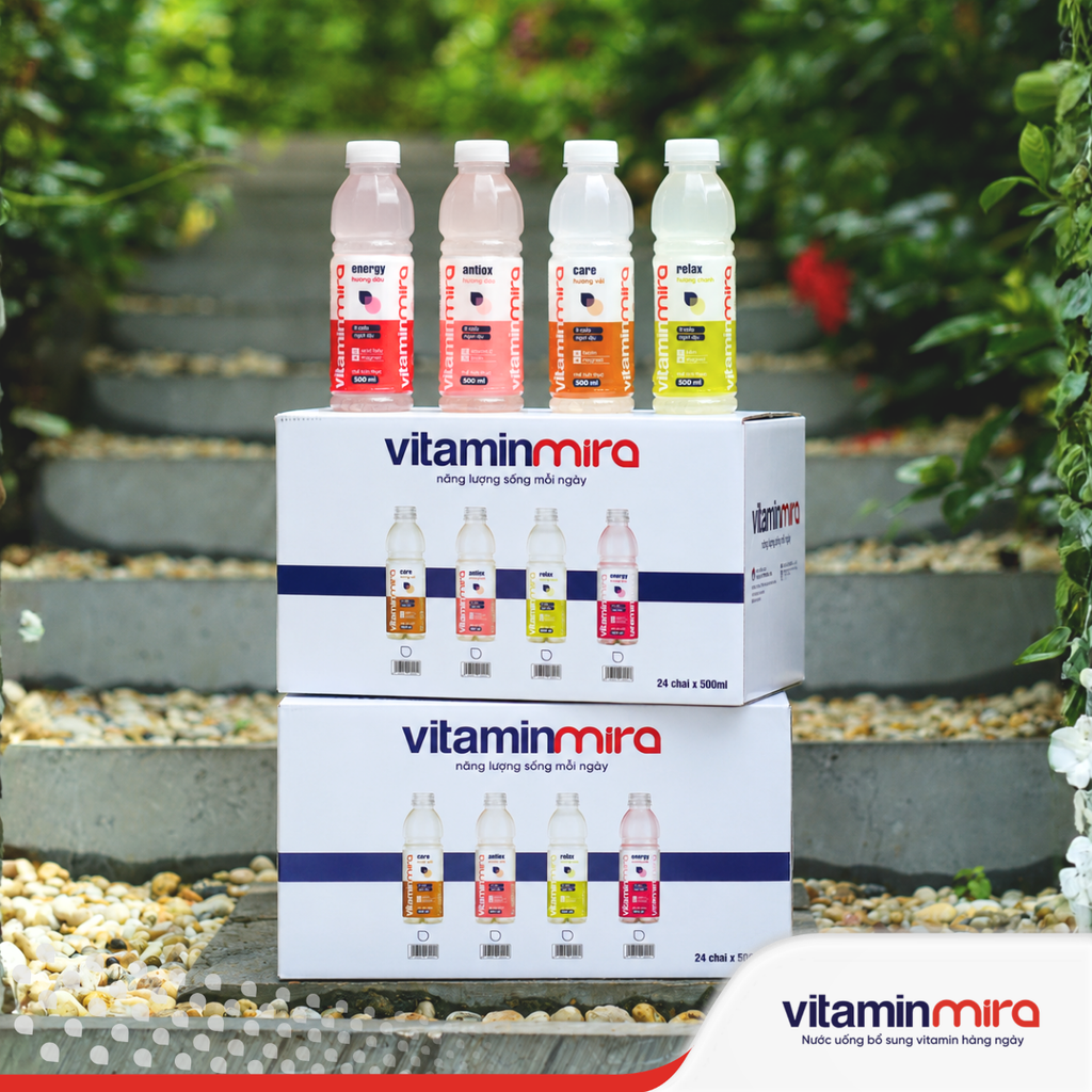 Nước uống bổ sung Vitamin Mira antiox hương đào