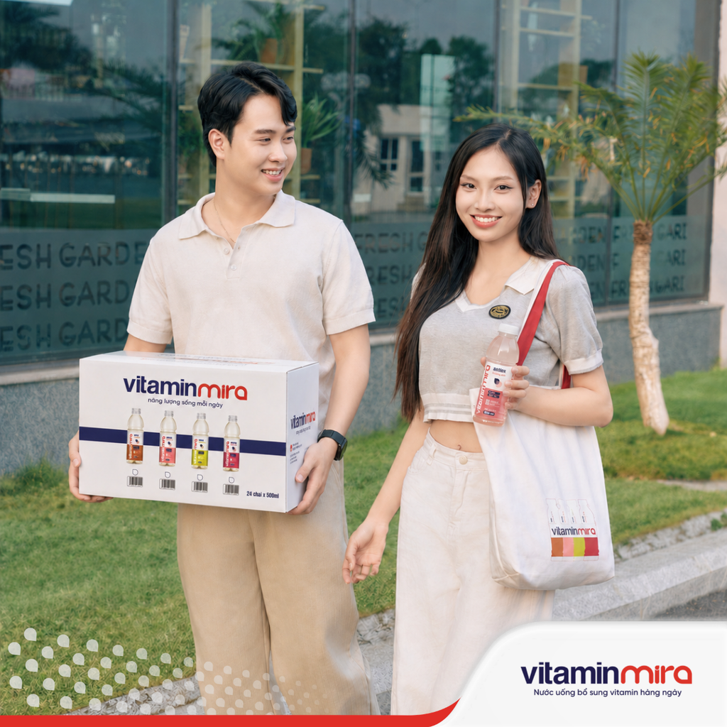 Nước uống bổ sung Vitamin Mira antiox hương đào