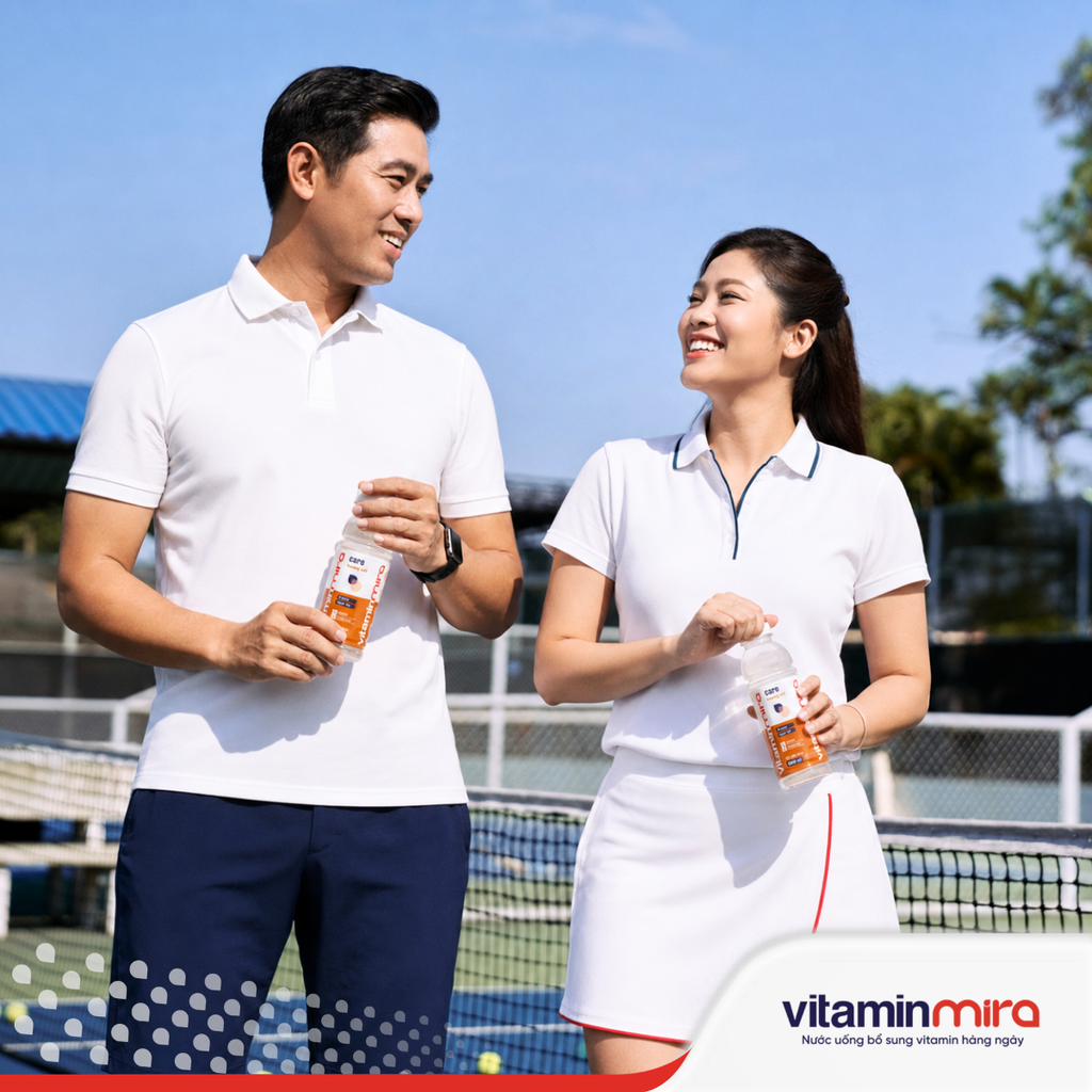Nước uống bổ sung Vitamin Mira care hương vải
