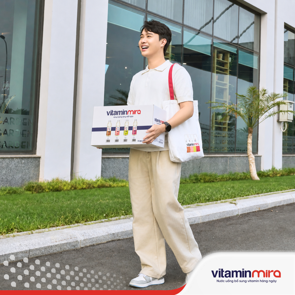 Nước uống bổ sung Vitamin Mira care hương vải