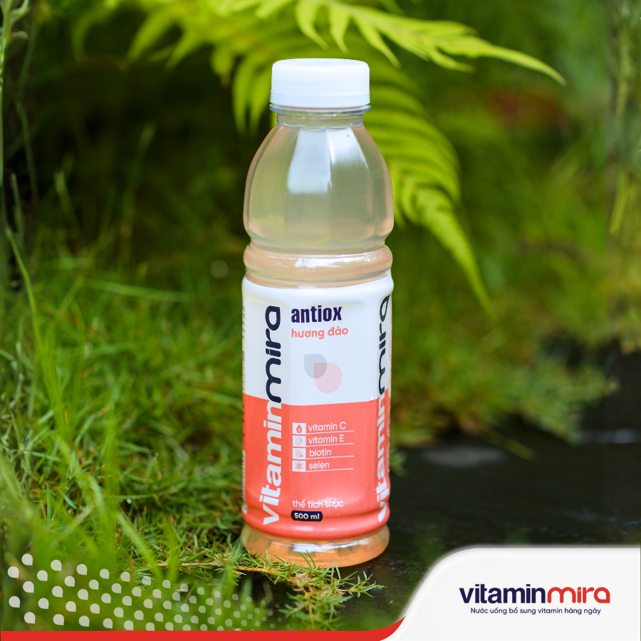 Nước uống bổ sung Vitamin Mira antiox hương đào