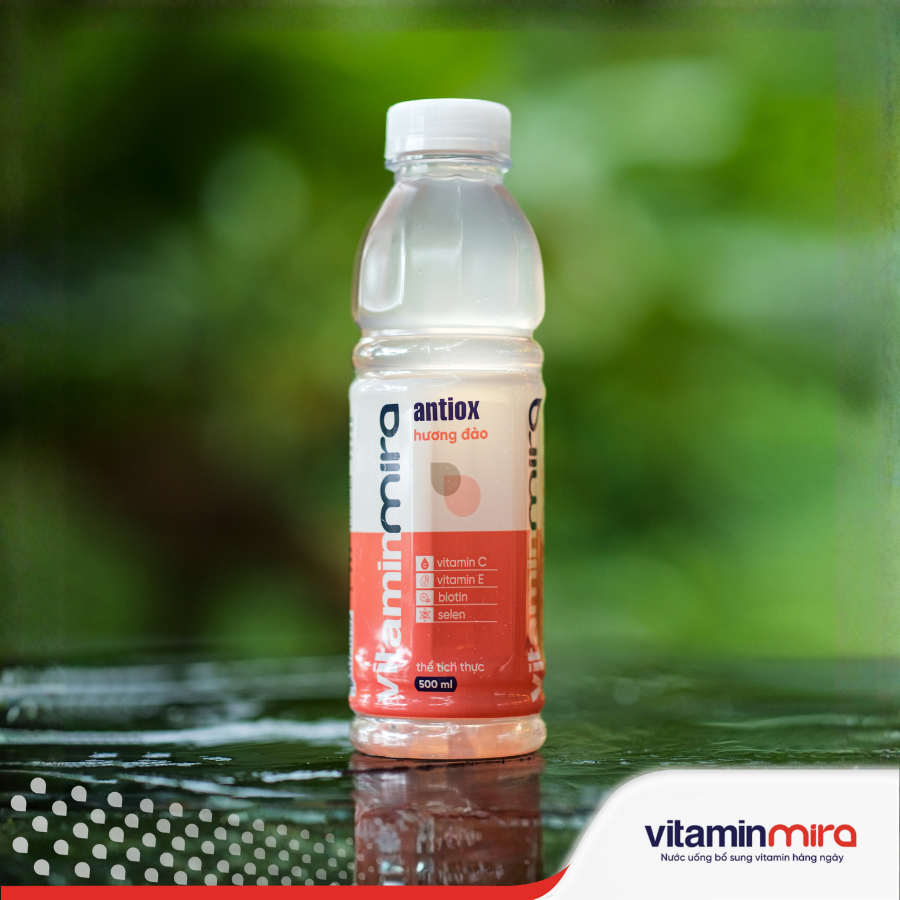 Nước uống bổ sung Vitamin Mira antiox hương đào