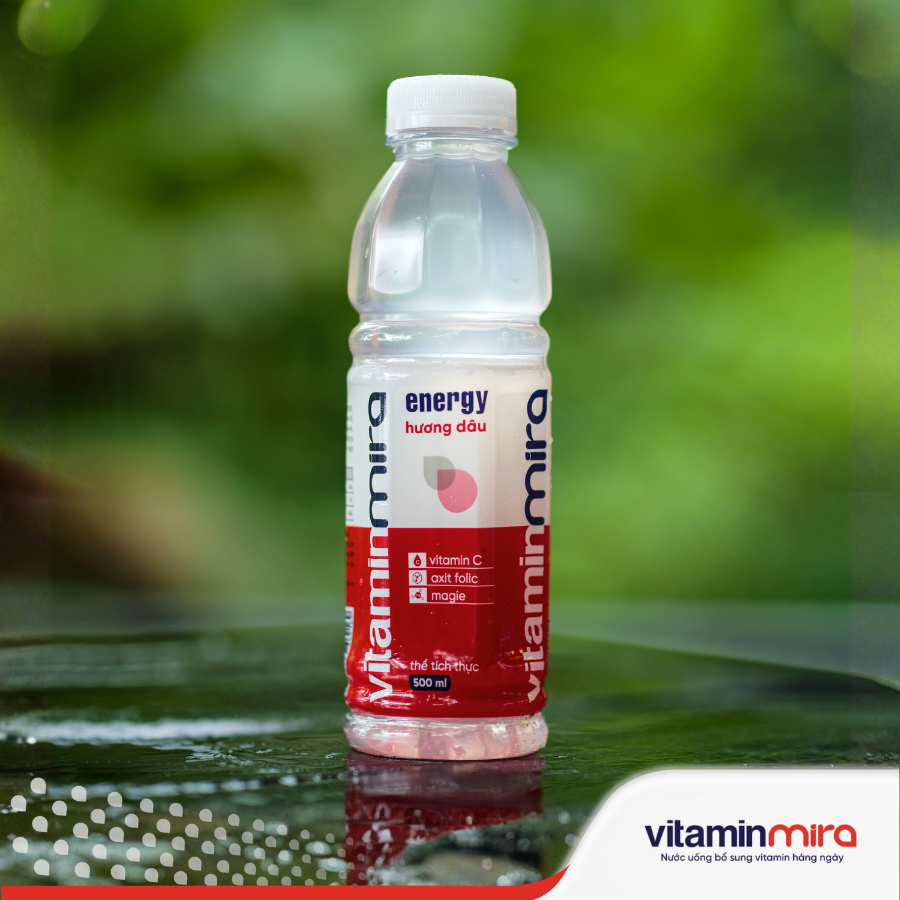 Nước uống bổ sung Vitamin Mira energy hương dâu