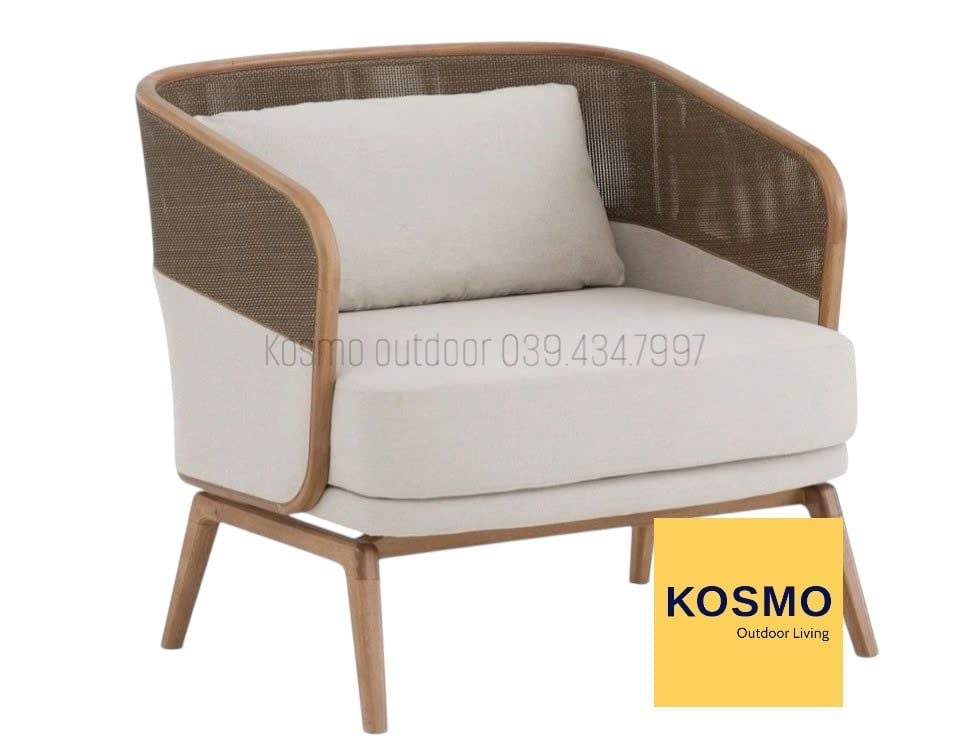 Sofa mây kèm đệm