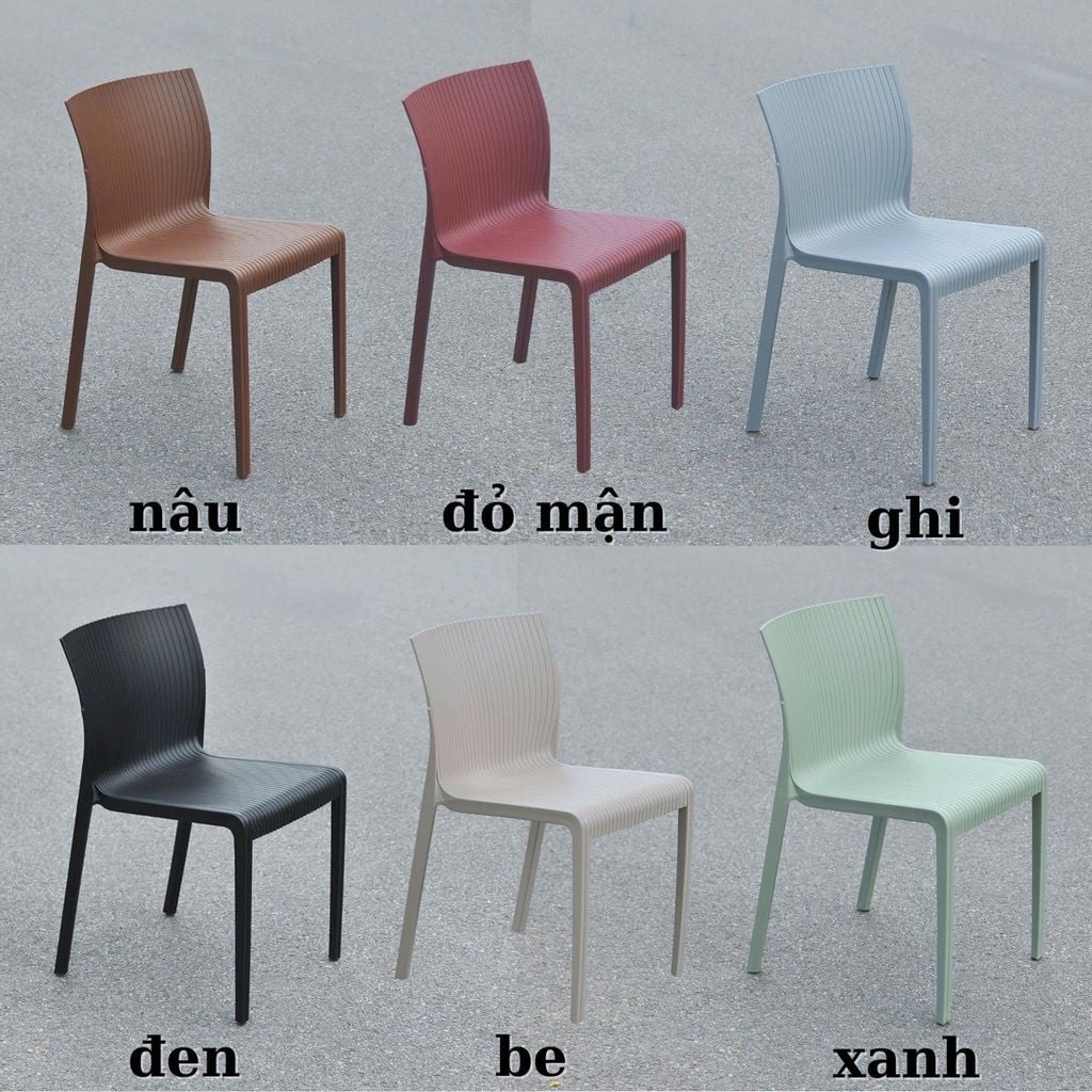 Ghế nhựa sóng không tay