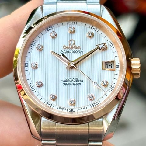 Omega Seamaster Aqua Terra Co-Axial Diamond 38.5mm 231.20.39.21.52.003 – Vàng hồng 18K & Diamond – Fullbox