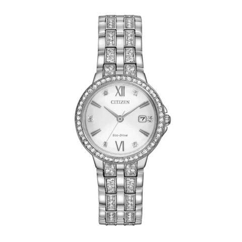 Citizen Eco-Drive EW2341-63A Nữ 28mm – Viền Full Đá Sang Trọng Chính Hãng