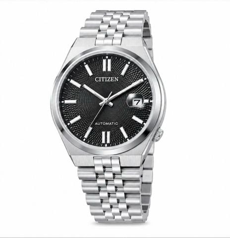 Citizen Tsuyosa 60H NK0020-55E 40mm – Đồng Hồ Automatic Nhật Bản Mặt Đen Guilloché Dây Jubilee