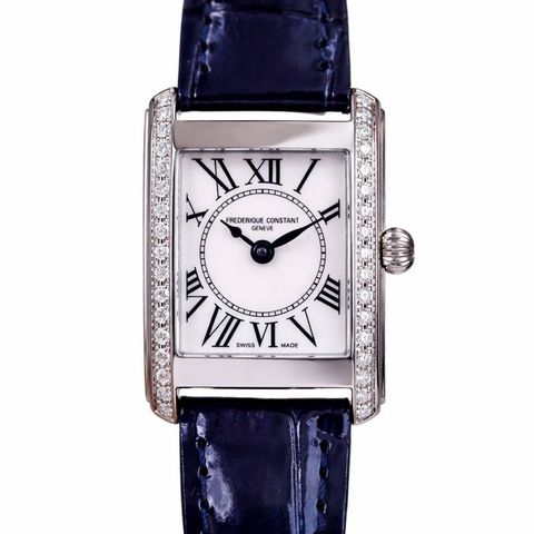 Frederique Constant FC-200MPWCD16 – Đồng Hồ Nữ Quartz Carrée Kim Cương Mặt Khảm Trai 23x21mm