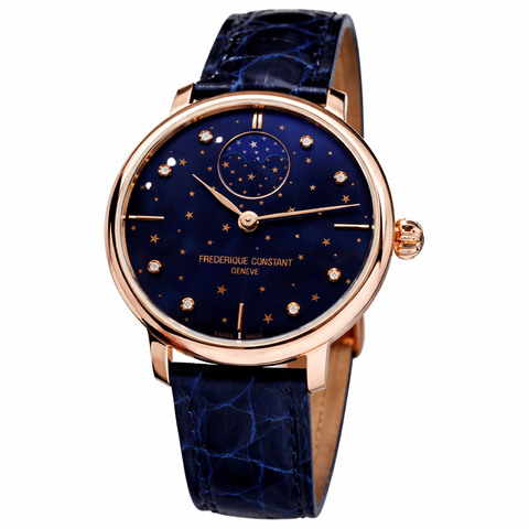 Frederique Constant Moonphase FC-701NSD3S4 – Đồng Hồ Cơ Automatic Nữ In-house Đính Kim Cương 38.8mm