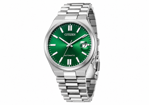 Citizen Tsuyosa President NJ0200-50X 40mm Nam – Đồng Hồ Automatic Nhật Bản Mặt Xanh Lá Dây Thép Sapphire Chính Hãng