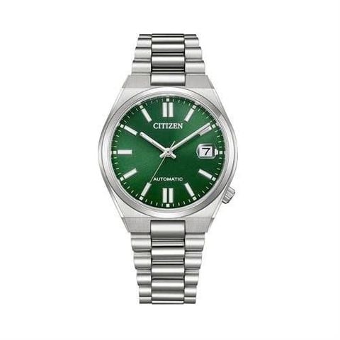 Citizen Tsuyosa President NJ0200-50X 40mm Nam – Đồng Hồ Automatic Nhật Bản Mặt Xanh Lá Dây Thép Sapphire Chính Hãng