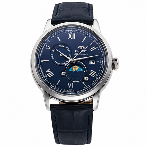 Orient Sun and Moon Gen 7 Classic RA-AK0806L10B 41.5mm – Đồng Hồ Automatic Nhật Bản Lịch Sun Moon Mặt Xanh