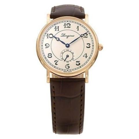 Longines Presence L4.785.8.73.1 vàng hồng 18K, máy L609.3, dial trắng 2 lòng, kim xanh nung. Hàng brandnew fullbox chính hãng tại VNLUX.