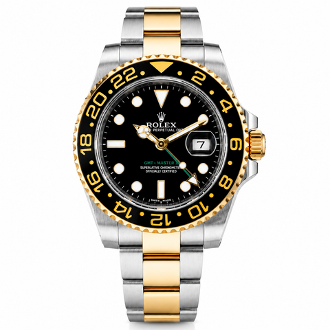 Rolex GMT-Master II 116713LN Demi Vàng 18K – Black Dial Bezel Ceramic Xoay Chiều Size 40mm | like new 98%