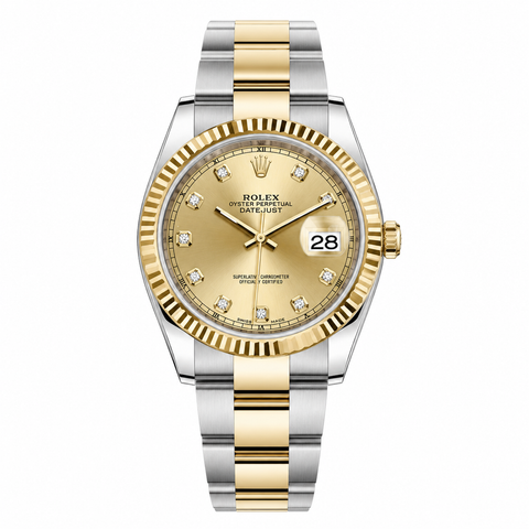 Rolex Datejust 116333 Demi Vàng 18K Oyster Perpetual – Mặt Champagne Cọc Kim Cương Size 41mm like new