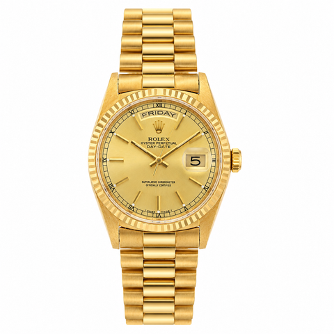 Rolex Day-Date 18238 36mm Full Gold 18K – Đồng Hồ Automatic Thụy Sĩ Mặt Vàng Dây President Sưu Tầm Like new