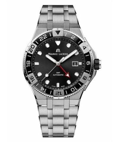 Maurice Lacroix AIKON Venturer GMT 43mm – Mặt số đen  Ref: AI6158-SS002-330-1 – Swiss Made – Diver GMT cao cấp