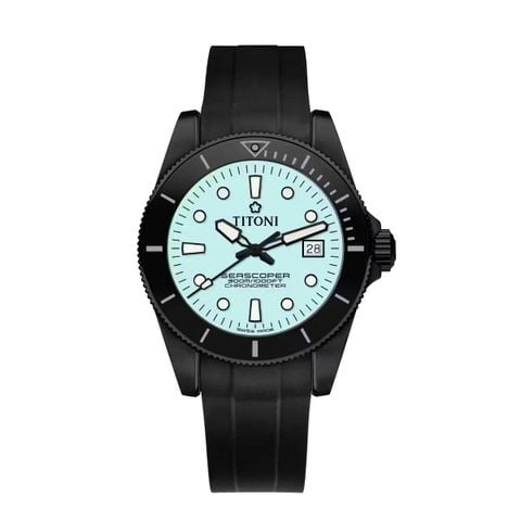 Titoni Seascoper 300 – 83300 B-BK-R-718 – Mặt Kính 42mm – Automatic Sellita SW200-1 -Diver 300m/1000ft – Gốm Ceramic, Mạ DLC – Chứng Nhận COSC – LIMITED EDITION Vnlux