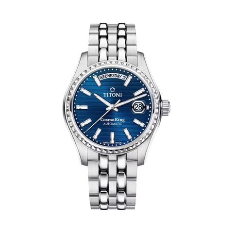 Titoni Cosmo King 797 S-696 – Nam – Kính Sapphire – Automatic – Mặt Số 40mm, Chống Nước 10ATM Vnlux