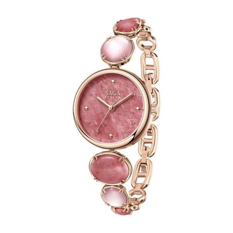 Saga 54295-RGPKRG-2 – Nữ – Quartz (Pin) – Mặt Số 24mm – Kính Cứng – Đính Đá Pha Lê – Bộ Máy Ronda Thụy Sỹ Vnlux