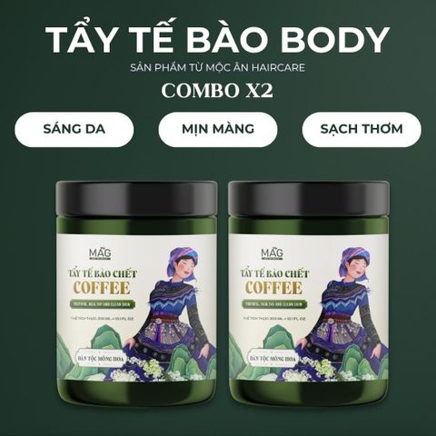[Dạng Hũ] Combo 2 Tẩy Tế Bào Chết Body Hữu Cơ Mộc Ân Group (MAG) 300g Dưỡng Da Body