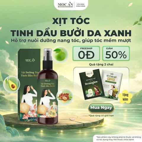 Mộc Ân Haircare 120ml - Xịt Dưỡng Tóc Tinh Dầu Bưởi Da Xanh (Pomelo) Hỗ Trợ Giảm Rụng, Kích Mọc Tóc