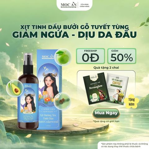 Xịt Dưỡng Tóc Tinh Dầu Bưởi Gỗ Tuyết Tùng (Cedarwood) Mộc Ân Haircare 120ml