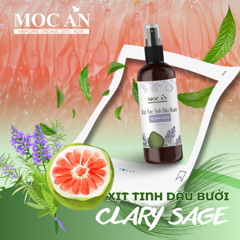 Xịt Dưỡng Tóc Tinh Dầu Bưởi Xô Thơm (Clary Sage) 120ml Mộc Ân Haircare
