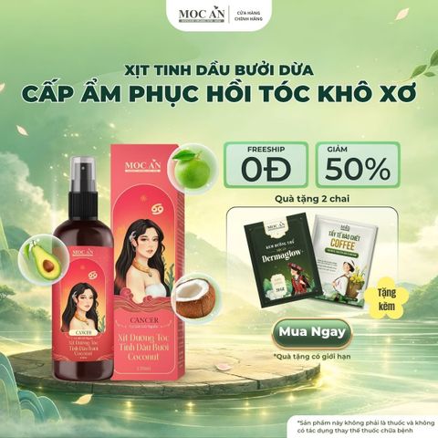 Xịt Dưỡng Tóc Tinh Dầu Bưởi Dừa Non (Coconut) Mộc Ân Haircare 120ml