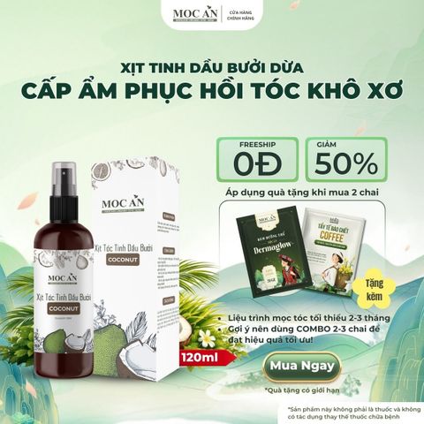 Xịt Dưỡng Tóc Tinh Dầu Bưởi Dừa Non (Coconut) Mộc Ân Haircare 120ml