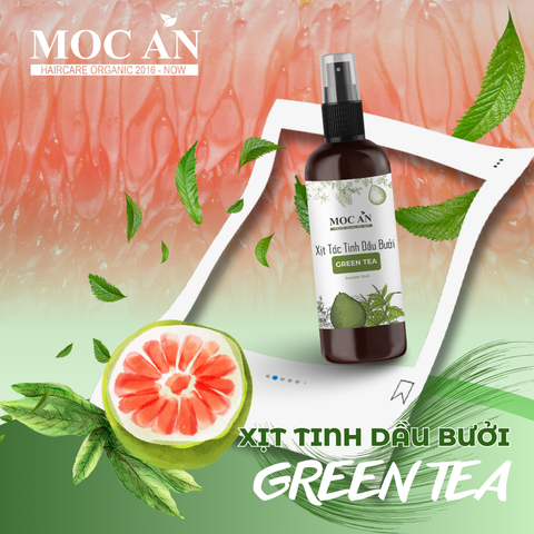 Xịt Dưỡng Tóc Tinh Dầu Bưởi Trà Xanh (Green Tea) Mộc Ân Haircare 120ml
