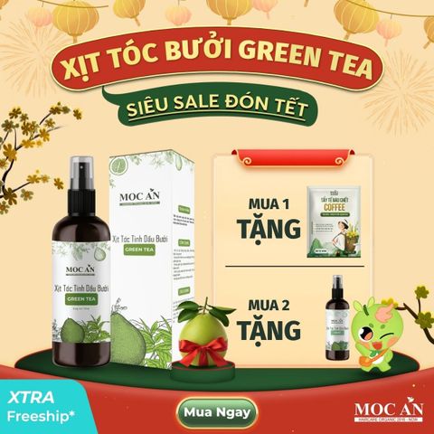 Xịt Dưỡng Tóc Tinh Dầu Bưởi Trà Xanh (Green Tea) Mộc Ân Haircare 120ml