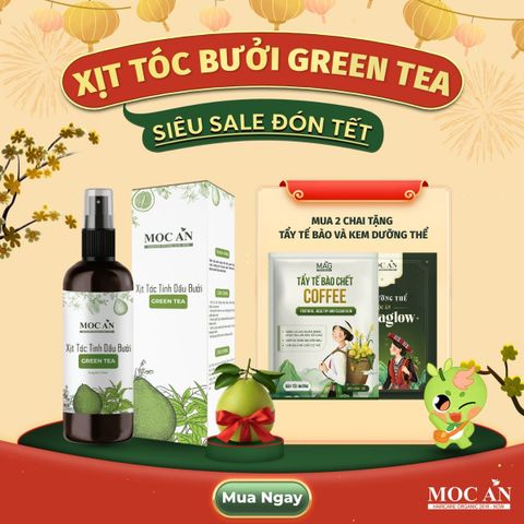 Xịt Dưỡng Tóc Tinh Dầu Bưởi Trà Xanh (Green Tea) Mộc Ân Haircare 120ml