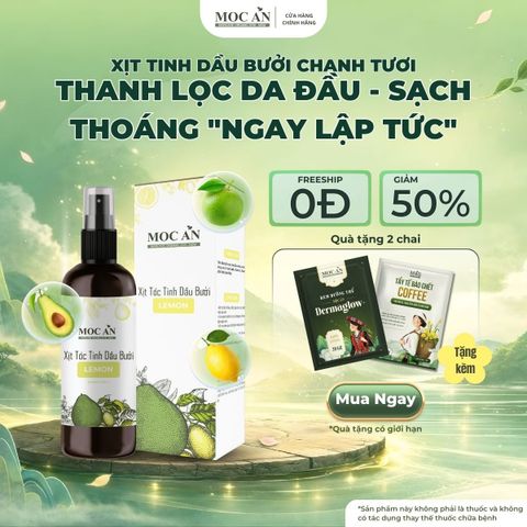 Xịt Dưỡng Tóc Tinh Dầu Bưởi Chanh Tươi (Lemon) Mộc Ân Haircare 120ml