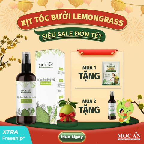 Xịt Dưỡng Tóc Tinh Dầu Bưởi Sả Chanh (Lemongrass) Mộc Ân Haircare 120ml