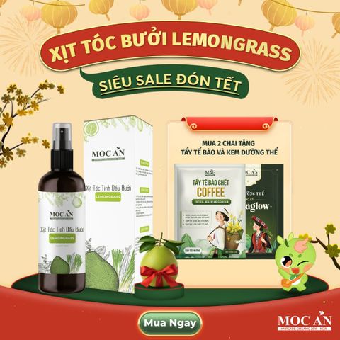 Xịt Dưỡng Tóc Tinh Dầu Bưởi Sả Chanh (Lemongrass) Mộc Ân Haircare 120ml