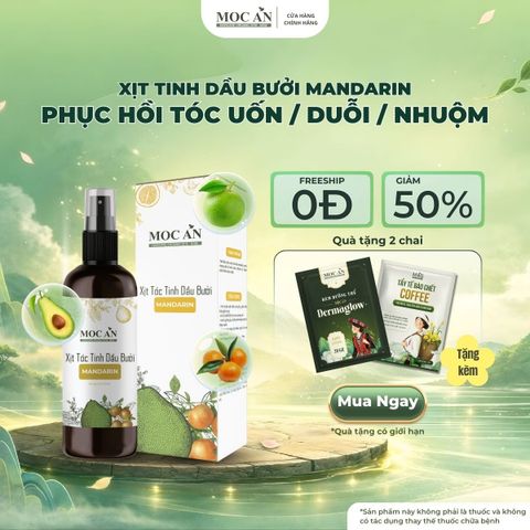 Xịt Dưỡng Tóc Tinh Dầu Bưởi Vỏ Quýt (Mandarin) 120ml Mộc Ân Haircare