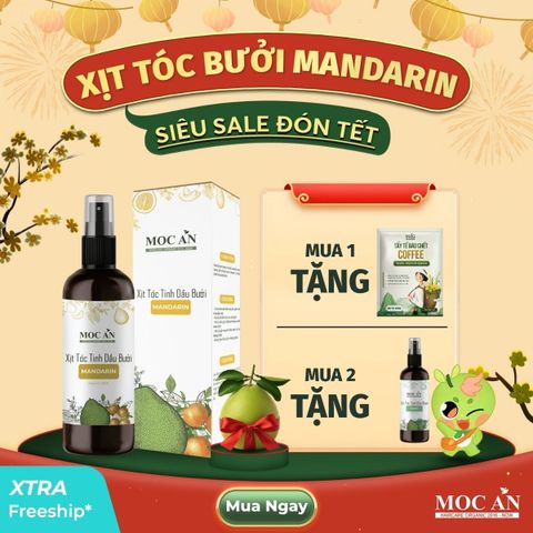 Xịt Dưỡng Tóc Tinh Dầu Bưởi Vỏ Quýt (Mandarin) 120ml Mộc Ân Haircare