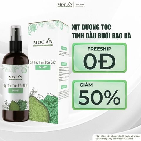 Xịt Dưỡng Tóc Tinh Dầu Bưởi Bạc Hà (Mint) Mộc Ân Haircare 120ml
