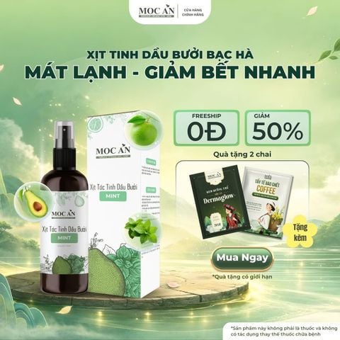 Xịt Dưỡng Tóc Tinh Dầu Bưởi Bạc Hà (Mint) Mộc Ân Haircare 120ml
