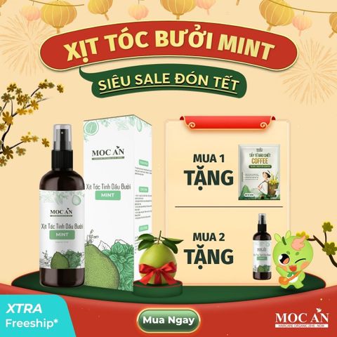 Xịt Dưỡng Tóc Tinh Dầu Bưởi Bạc Hà (Mint) Mộc Ân Haircare 120ml