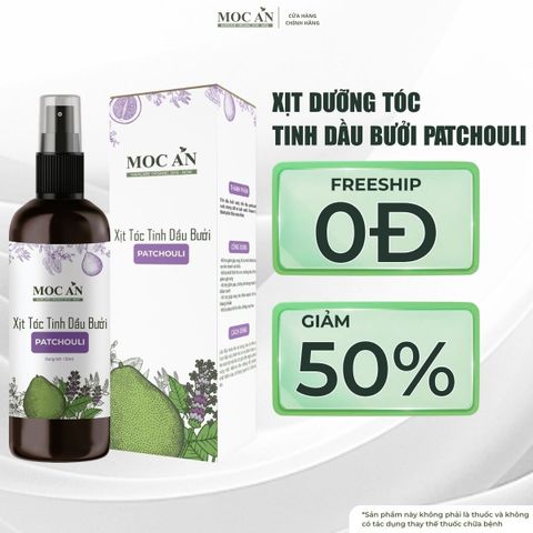 Xịt Dưỡng Tóc Tinh Dầu Bưởi Hoắc Hương (Patchouli) Mộc Ân Haircare 120ml