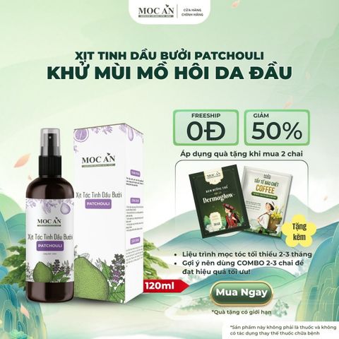 Xịt Dưỡng Tóc Tinh Dầu Bưởi Hoắc Hương (Patchouli) Mộc Ân Haircare 120ml