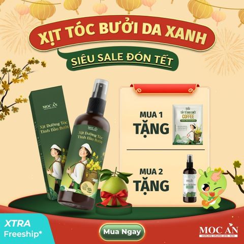[17 loại] Xịt Dưỡng Tóc Tinh Dầu Bưởi Mộc Ân Haircare 120ml - Hỗ Trợ Giảm Rụng & Chăm Sóc Tóc