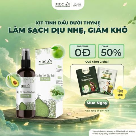 Xịt Dưỡng Tóc Tinh Dầu Bưởi Cỏ Xạ Hương (Thyme) Mộc Ân Haircare 120ml