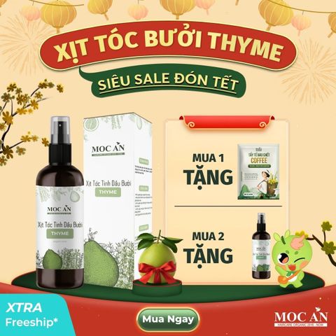 Xịt Dưỡng Tóc Tinh Dầu Bưởi Cỏ Xạ Hương (Thyme) Mộc Ân Haircare 120ml