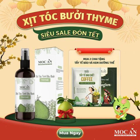 Xịt Dưỡng Tóc Tinh Dầu Bưởi Cỏ Xạ Hương (Thyme) Mộc Ân Haircare 120ml