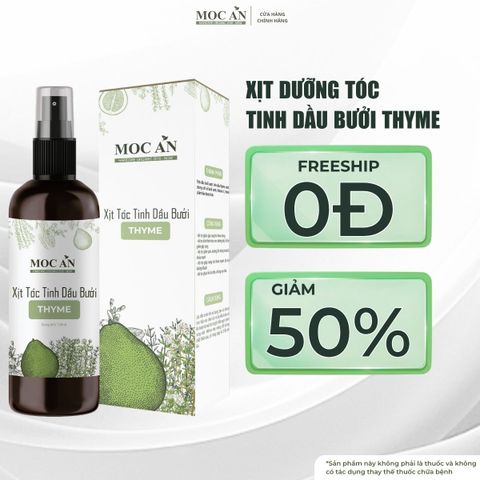 Xịt Dưỡng Tóc Tinh Dầu Bưởi Cỏ Xạ Hương (Thyme) Mộc Ân Haircare 120ml