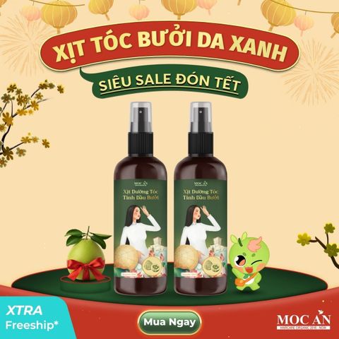 [17 loại] Combo 2 Chai Xịt Dưỡng Tóc Tinh Dầu Bưởi Mộc Ân Haircare 120ml - Hỗ Trợ Giảm Rụng & Chăm Sóc Tóc